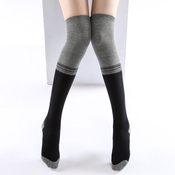 Calcetines de yoga hasta el muslo para mujer, suela antideslizante elástica suave, calcetines cálido Abanopi Calcetines hasta el muslo