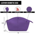 thumbnail image 2 of Bolsa de cosméticos para bloqueo RFID de cuero genuino de Nueva York, 2 of 4