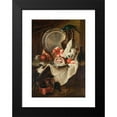 thumbnail image 2 of Circle Of Alexandre-François Desportes 14x18 Black Modern Framed Museum Art Print Titled - Still Life with Fruits and Ham with a Cat and a Parrot, 2 of 5