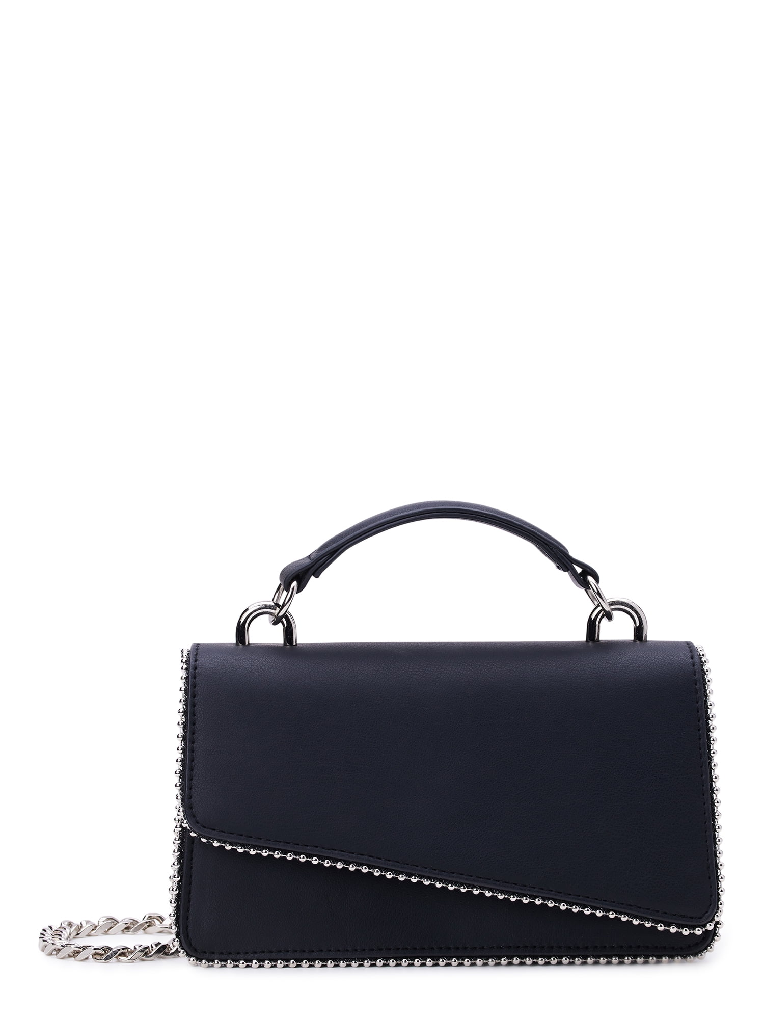 No Boundaries Women's Contemporary Top Handle Handbag, Black