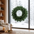 thumbnail image 5 of Fmbmuo Artificial Christmas Wreath, 17.72 inch Pine Needle Front Door Wreath, Green Leaves Greenery Indoor Outdoor Wreath Christmas Decorations, 5 of 5