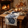 thumbnail image 4 of Fall Linen Table Runner, Maple Leaf Pumpkin Print Fall Harvest Thanksgiving Table Runners for Dining Table Decor, 4 of 6