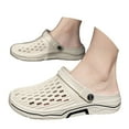 thumbnail image 3 of HNMKIU Outdoor Slippers for Men for Indoor Home Use with Closed Toe on Design EVA Beach Sandals for Summer Relaxation Comfortable Mens Shoes 02_Beige,39, 3 of 9