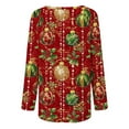thumbnail image 5 of ZRGHAOYLQ Christmas Decoration Graphic Shirts Women's Christmas Long Sleeve Tunic Tops Merry Christmas Crewneck Pullovers Loose Xmas Holiday Party Tops for Clearance Sale, 5 of 5
