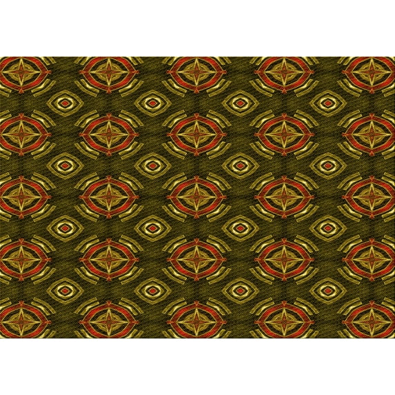 Ahgly Company Machine Washable Indoor Rectangle Transitional Night Red Area Rugs, 4' x 6'