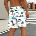 thumbnail image 5 of PNTUTB Hawaiian Men's Summer Fashion Printed Casual Elastic Drawstring Pockets Double Layer Beach Shorts, 5 of 6