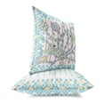 thumbnail image 4 of Aquatic Peacock Indoor/Outdoor Pillow with Removable Cover in Blue 26x26, 4 of 7