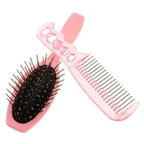 Luxshiny Detangling Hair Brush Set with Comb and Steel Comb for Smooth, Gentle Hair Styling and Removal