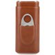 thumbnail image 1 of Estuche para cigarros de cuero portátil Humidor de cigarros forrado de madera de cedro con cortador (para 3 cigarros marrón), 1 of 11