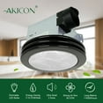 thumbnail image 4 of Akicon AK1480-BN 4-Inch Duct 80CFM 24W 120V Steel Bathroom Ventilation Fan 2.0 Sones - Black, 4 of 6