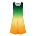 thumbnail image 7 of LTTVQM Girls Dresses 5-6 Casual Gradient Sundress Comfy Sleeveless Tank Dresses Fashion Round Neck Midi Dresses with Pocket Wine 5-6, 7 of 7