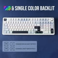 thumbnail image 4 of AULA F99 PRO Wireless Mechanical Gaming Keyboard, 95% Layout, Hot Swappable Creamy Switches, Tri-Mode BT5.0/2.4GHz/Type-C, RGB Backlit with Multifunctional Knob, 8000mAh Battery - Blue/White, 4 of 9