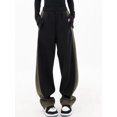 thumbnail image 3 of Pantalones para mujer, con paneles, combinables, estilo urbano, modernos, retro, drapeados, cintura elástica, elegantes, para estudiantes, para tiempo libre, con estilo, deportivos., 3 of 6