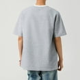 thumbnail image 3 of Fanxing Mens T Shirts Trendy Color Block Crewneck Short Sleeve Summer Tees Gray M, 3 of 6
