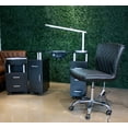 thumbnail image 6 of GLASGLOW Manicure Black Nail Table Nail Salon Furniture, 6 of 8