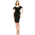 thumbnail image 5 of Women's Off Shoulder Ruffle Accent Bodycon Dress, 5 of 5