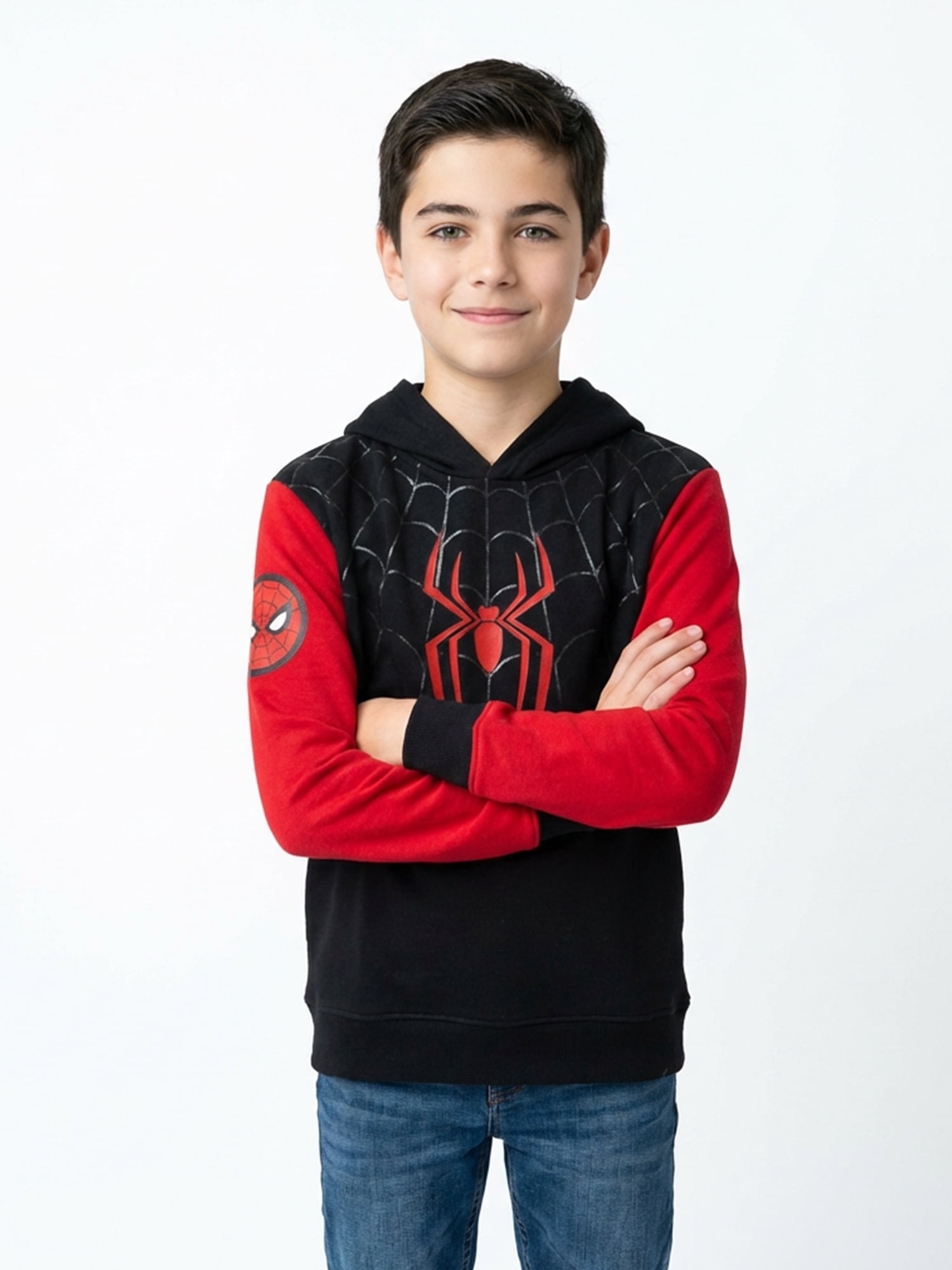 Spider-Man, Boys' & Big Boys' Graphic Miles Morales Cosplay Hoodie, Sizes 4-18
