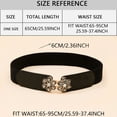 thumbnail image 4 of IQOGKRN Women's Elastic Wide Waist Belt with Buckle Stretchy Cincher for Dresses & Coats Black4 One Size, 4 of 8