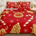 Move Over Green Christmas Bedding Sets King Festival Duvet Cover Set Green Gingerbread Man
