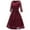 Wine, variant on Dresses for Women 2024 Spring Long Ball Gown Dresses Cutout Evening Gown Tulle Vintage 3/4 Sleeve Summer Skirts