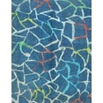 thumbnail image 1 of Ahgly Company Machine Washable Indoor Rectangle Abstract Blue Eyes Blue Area Rugs, 7' x 10', 1 of 7