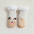 thumbnail image 2 of Baby Socks Trends Slipper Toddler Fuzzy Sock Warm Fleece Non-Slip Khaki School Uniform Casual Socks 2-4T, 2 of 4