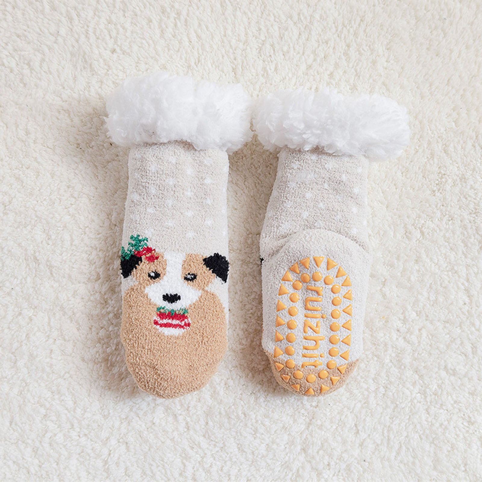 Kids Sock Trends Baby Slipper Socks Warm Non- Fuzzy Christmas Toddler Footwear Soft Warmth Winter Socks