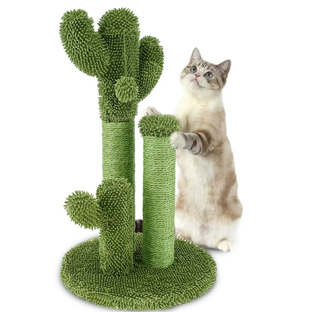 Hands Diy Cat Scratching Postcactus Post With Natural Sisal Ropes Interactive Ball Durable Cactus Scratcher Cats Activity Toy For And Kittens Com - Cat Cactus Scratching Post Diy