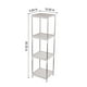 thumbnail image 3 of Carrito de almacenamiento con ruedas de 4 niveles | Carrito utilitario estrecho para organizar el lavadero y la cocina | Estantería rodante delgada con ruedas | Estante de almacenamiento de plástico, 3 of 6