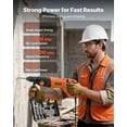 thumbnail image 2 of VEVOR Rotary Hammer Drill, 1-1/8 in SDS-Plus Electric Corded Heavy Duty Rotary Hammer, 4 Functions, Including 3 Drill Bits, Flat Chisel, Pointed Chisel, and Carrying Case, for Concrete and Masonry, 2 of 9
