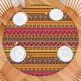 thumbnail image 2 of Boho Yellow Ethnic Geometric Pattern Round Fitted Tablecloth with Elastic Edge,Dining Table Cover Waterproof,Outdoor Round Tablecloth for Camping,Dining,Indoor and Outdoor, 2 of 7
