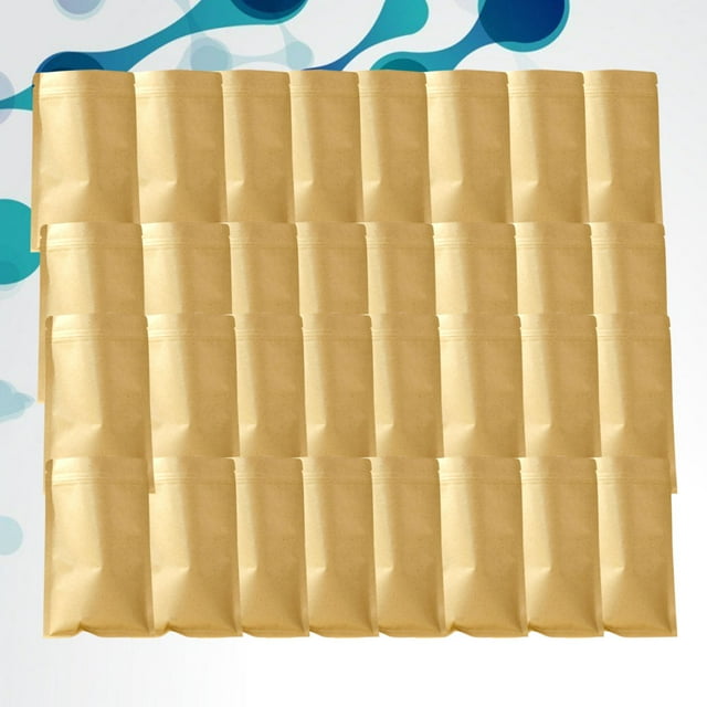 BEADCEST 100Pcs Kraft Food Packaging Bag for Nuts Packaging Khaki 4.3x3.1in