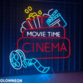 thumbnail image 3 of Glowneon Movie Time For Cinema Wall Art Led Light, Movie Theater Neon, 3 of 5