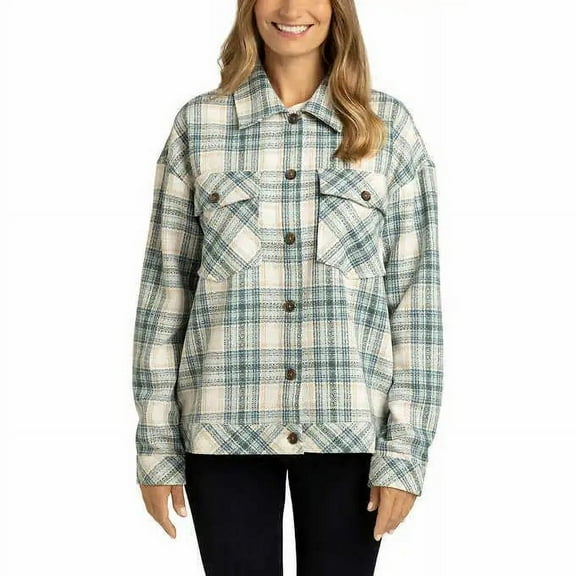Boston Traders Ladies' Shirt Jacket (Green, XXL)
