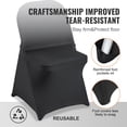 thumbnail image 3 of 50PCS Universal Stretch Spandex Chair Covers Folding Chair Protective Slipcovers for Wedding Holiday Banquet Party Celebration Dining (Black), 3 of 12