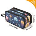 thumbnail image 4 of FORMRS Pencil Case with 3 Compartments Zipper Pouch, Elementary School Level and up, Yellow Jellyfish, 4 of 8