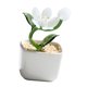 thumbnail image 5 of Planta en maceta de regalo, flor artificial en jarrón, estatua de vidrio, figura de flores artificiales Blanco, 5 of 9