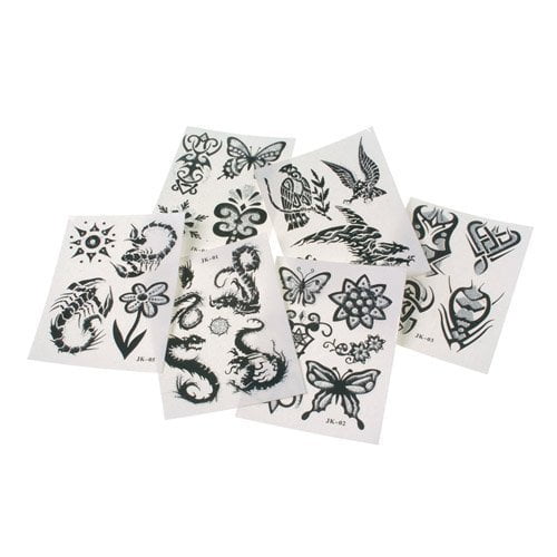 Temporary Black And Silver Tattoos 12 Pack Walmart Canada