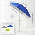 thumbnail image 4 of PASAMIC 7ft Portable Umbrella with Stand, UPF 50+ Sports Sun Shade Umbrella with Carry Bag, Hook & Cup Holders, Adjustable Instant Sun Protection for Sports, Beach, Fishing, Royal Blue, 4 of 14