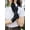 Black, variant on Margaret Riding Gloves with Glitter -7 - Medium