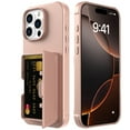 thumbnail image 2 of Dteck Case for iPhone 16 Pro Shockproof  Wallet Case with Card Holder (3-4 Cards) & Hidden Mirror, Military Grade Drop Protection, Rugged Protective Flip Cover for iPhone 16 Pro,Rosegold, 2 of 7