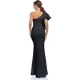 thumbnail image 2 of HSHDLDF Women's One Shoulder Ruffled Split Mermaid Evening Gown Cocktail Long Formal Dress, 2 of 6