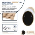 thumbnail image 5 of ANDY STAR Oval Gold Mirror, 20"x28" Brushed Gold Oval Mirror for Bathroom, Oval Wall Mirror for Btahroom Gold Vanity Mirror in Stainless Steel Frame Wall Mount Horizontal or Vertical, 5 of 8
