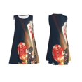 thumbnail image 3 of Bixox Robe Sans Manches à Imprimé Chips de Poker pour Femmes avec Poches, Robe Débardeur Décontractée Longueur Genou pour l'Été-TTG, 3 of 7