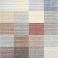 thumbnail image 1 of Ahgly Company Machine Washable Indoor Square Contemporary Dark White Beige Area Rugs, 5' Square, 1 of 7