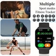 thumbnail image 6 of 83" Smart Watch: Wireless Calls, Fitness Tracker with Activity Monitor, Step Counter, Message Alerts, Sports Modes, USB Charging for iPhone/Android. Perfect Gift in Black/Pink., 6 of 14