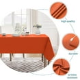 thumbnail image 2 of Tablecloth Rectangle Waterproof Spill-Proof Wrinkle-Free Table Cloth Washable, Kitchen Dining Tabletop Decoration, Fabric Table Cover for Indoor and Outdoor Use, 60 x 102 Inch, Orange, 2 of 5