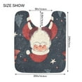 thumbnail image 5 of Yayeee Bath Rug for Bathroom Floor Non Slip Rectangle Fluffy Soft Absorbent Mat, 16"x24", Blue Christmas Santa, 5 of 7