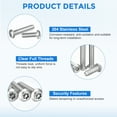 thumbnail image 3 of 10Pack 1/4-20 x 5/8" Torx Security Machine Screws Bolt, Silver Tone, 3 of 6