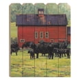thumbnail image 3 of By the Red Barn By Bonnie Mohr Printed on Wood Picket Fence Wall Art - Orange, 3 of 4